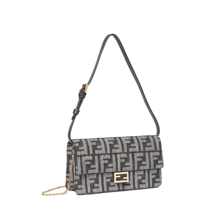 Wallet On Chain Baguette Fabric Blue