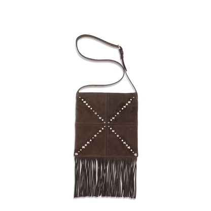 Nellcôte Calf Leather Suede Shoulder Bag - Testa di Moro