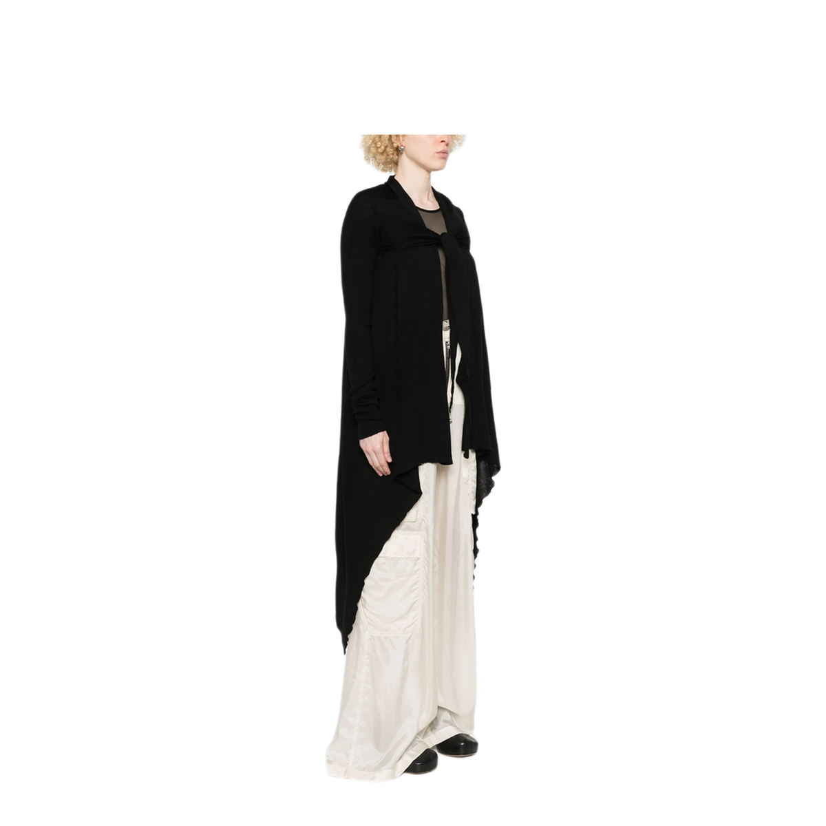 MAYFEYR - Rick Owens - Ribbed Knit Long Sleeve Wrap - RP01E7643M09