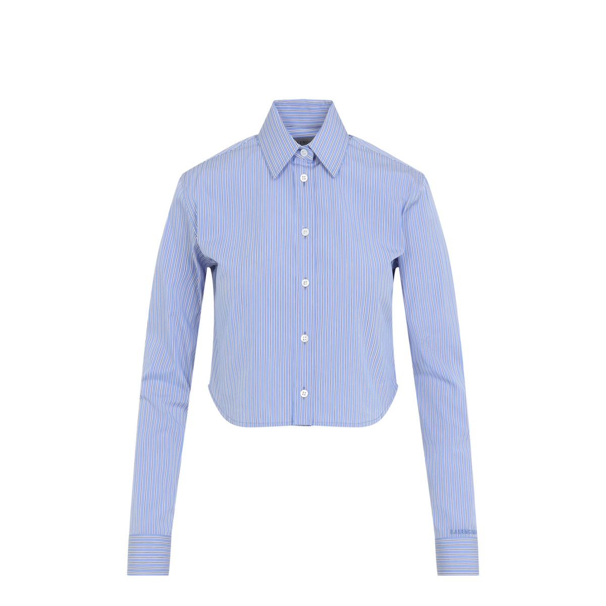 MAYFEYR - Balenciaga - Cropped Shirt In Light Blue Stripes - A002AZTUM284202