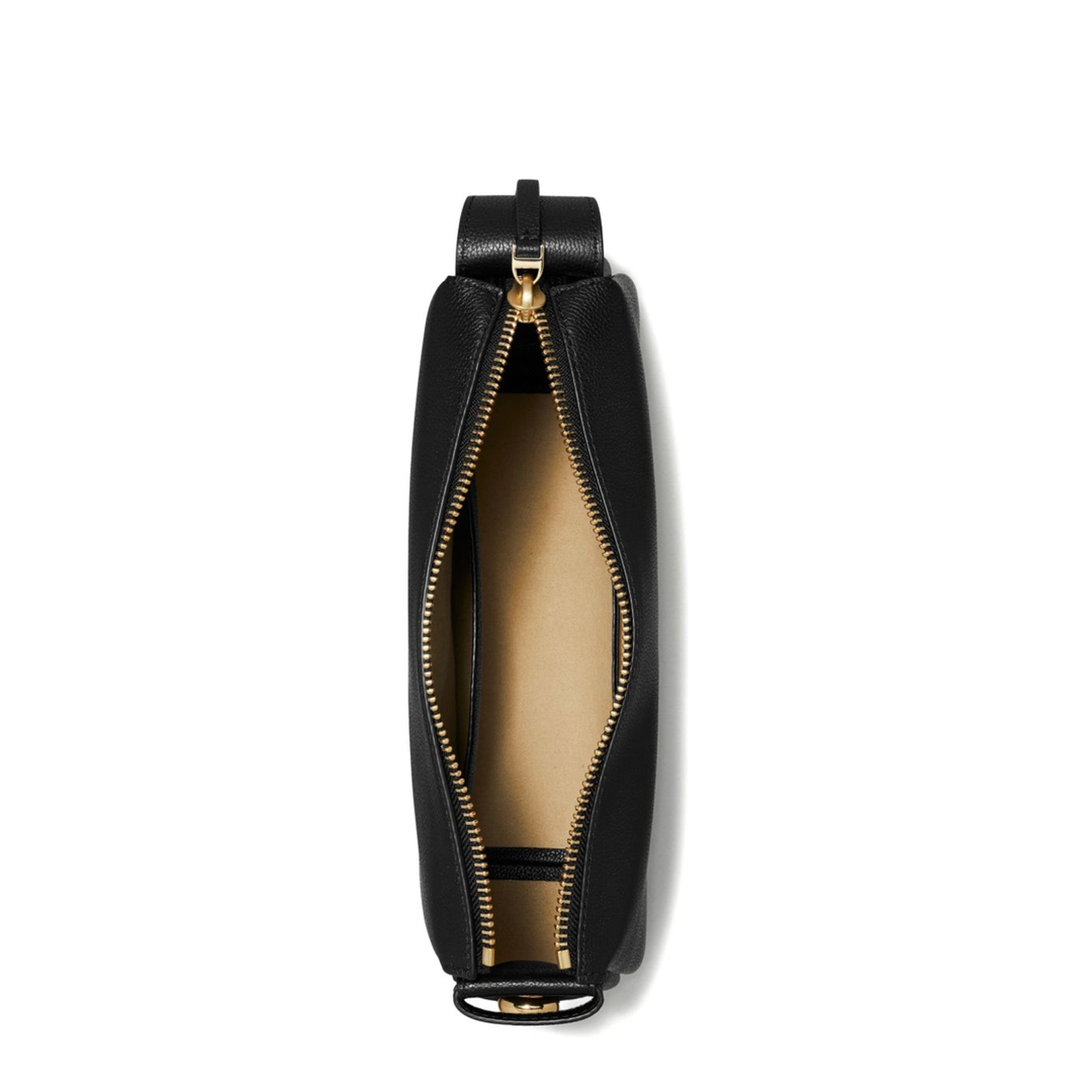 Romy Leather Shoulder Bag in Black