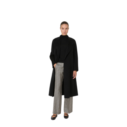 Long Robe Coat In Wool Cashmere Silk
