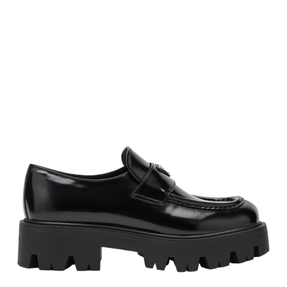 MAYFEYR - Prada - Black Brushed Leather Loafers - 1D185OB050055F0002