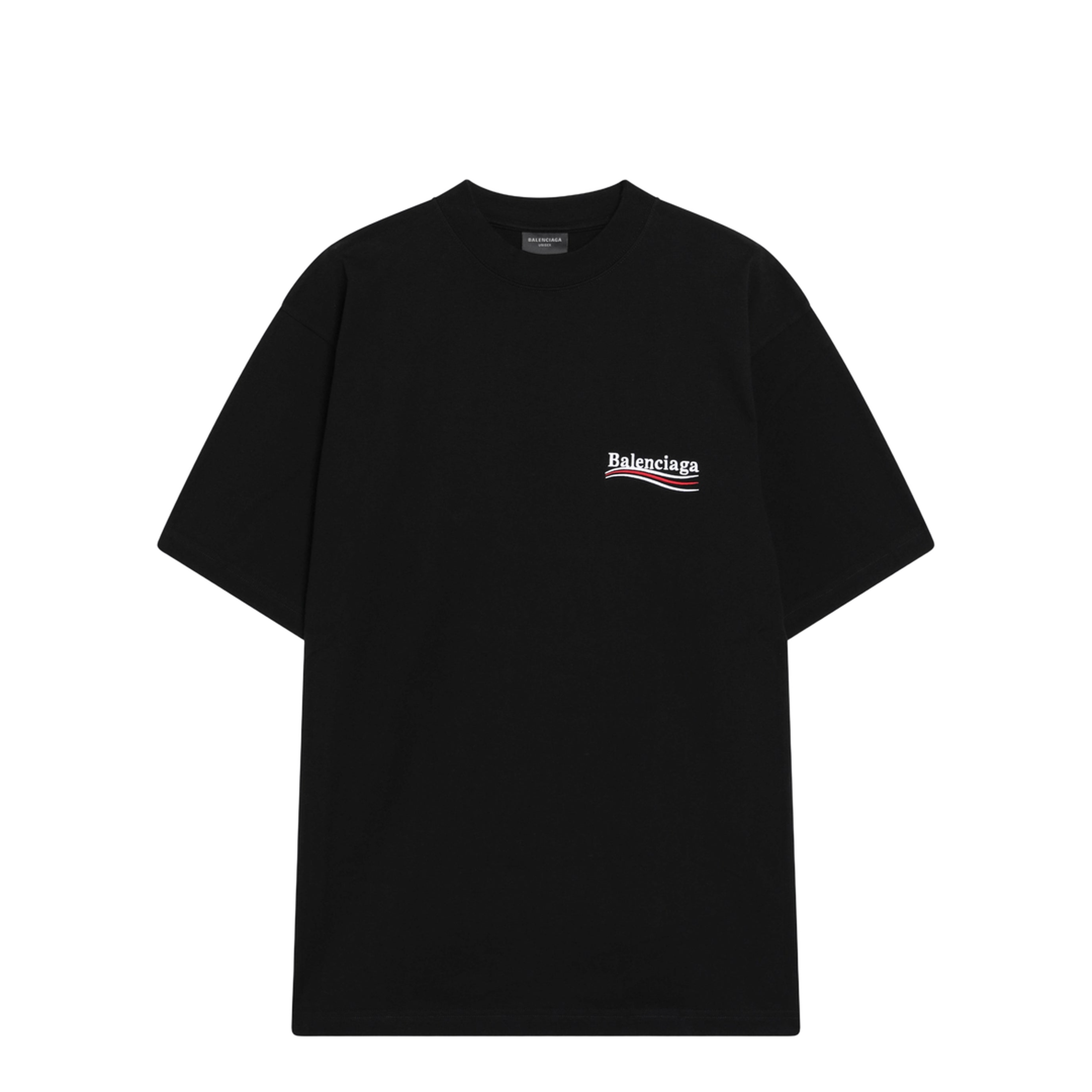 MAYFEYR - Balenciaga - Black Political Campaign Large Fit T-Shirt - 764235TKVJ11070