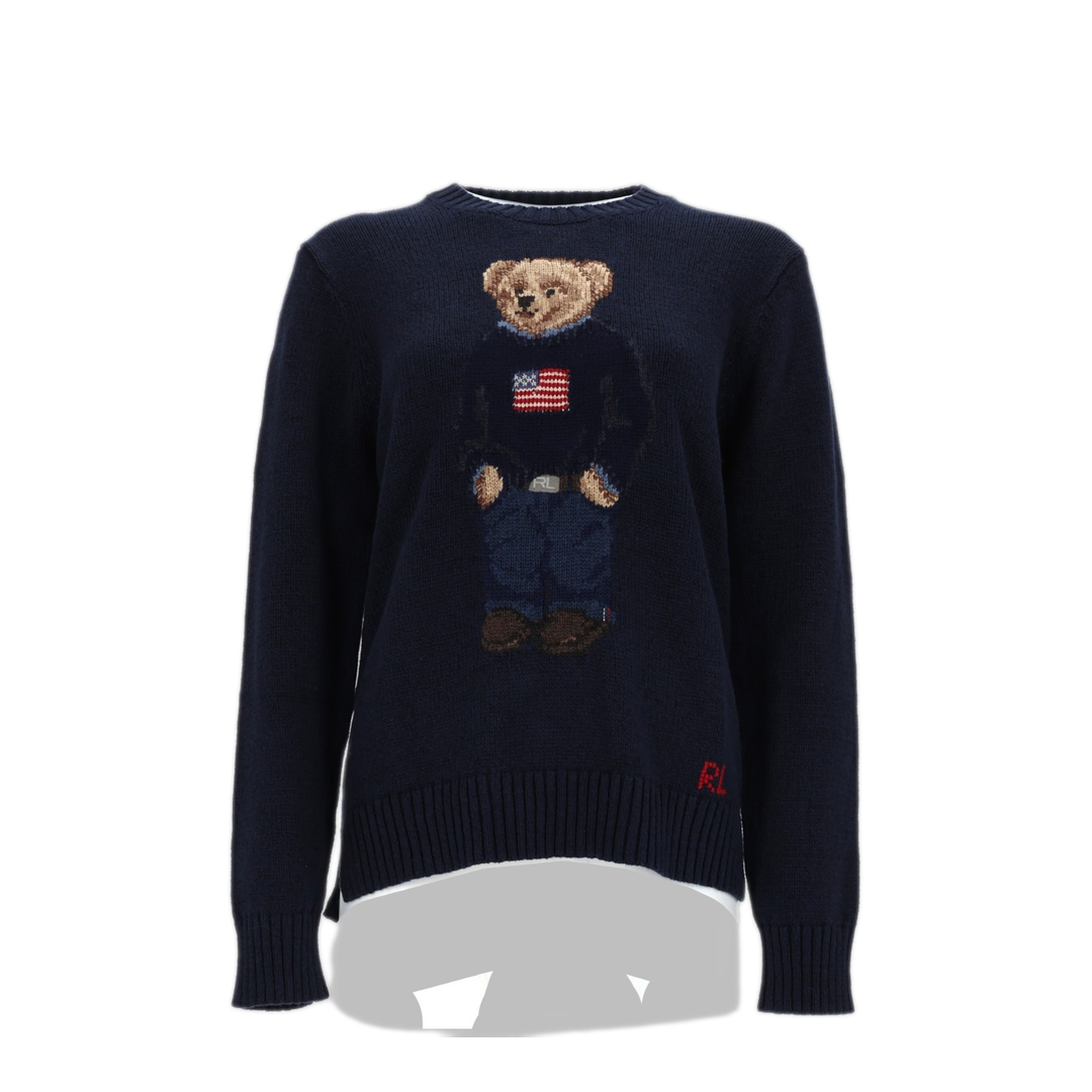 MAYFEYR - Polo Ralph Lauren - Bear Cotton Linen Sweater - 211927070001NAVYMULTI