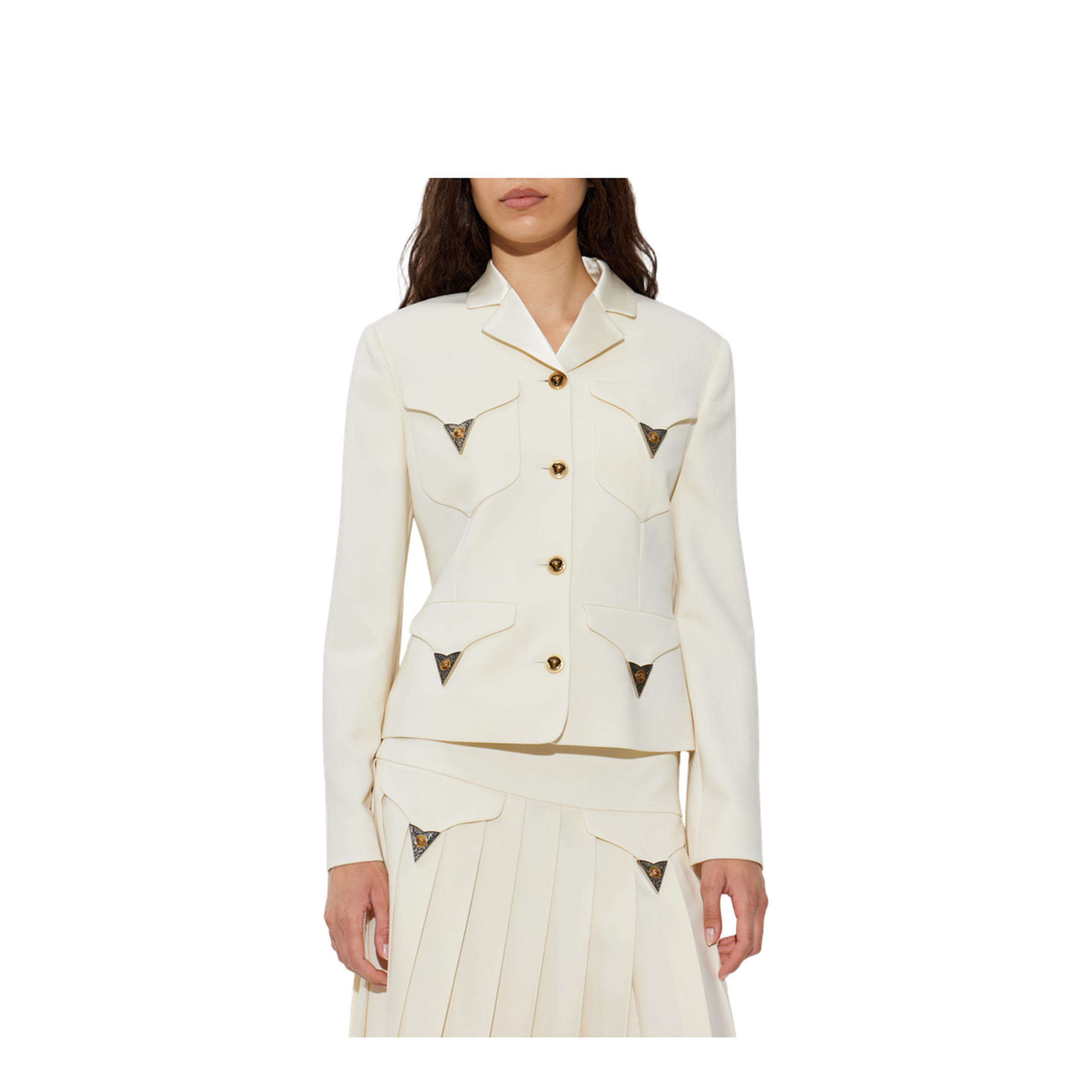 MAYFEYR - Versace - Blazer With Appliqués - 10254491A183051W740