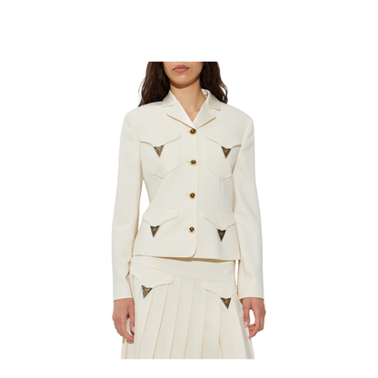 MAYFEYR - Versace - Blazer With Appliqués - 10254491A183051W740