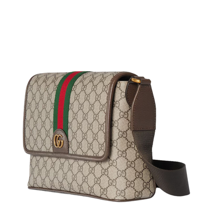 Ophidia Medium Messenger Bag - Beige/Brown