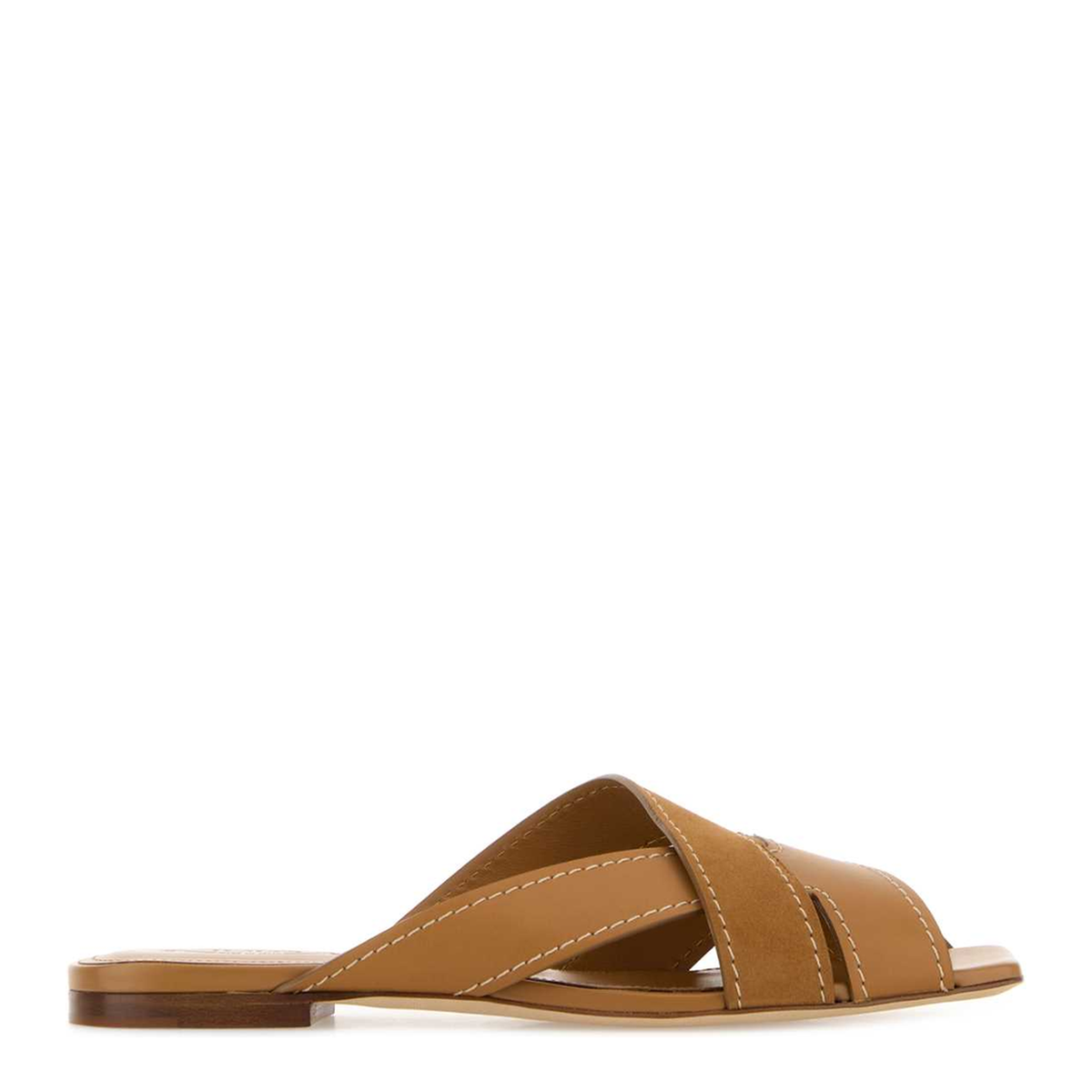 Smooth and Suede Leather Slides