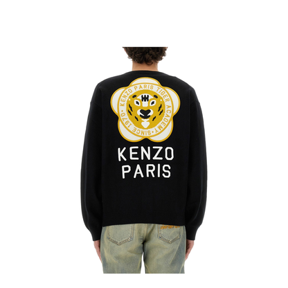 Cardigan with Embroidered Tiger Academy