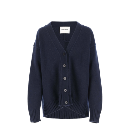 Navy Blue V-neck Cardigan