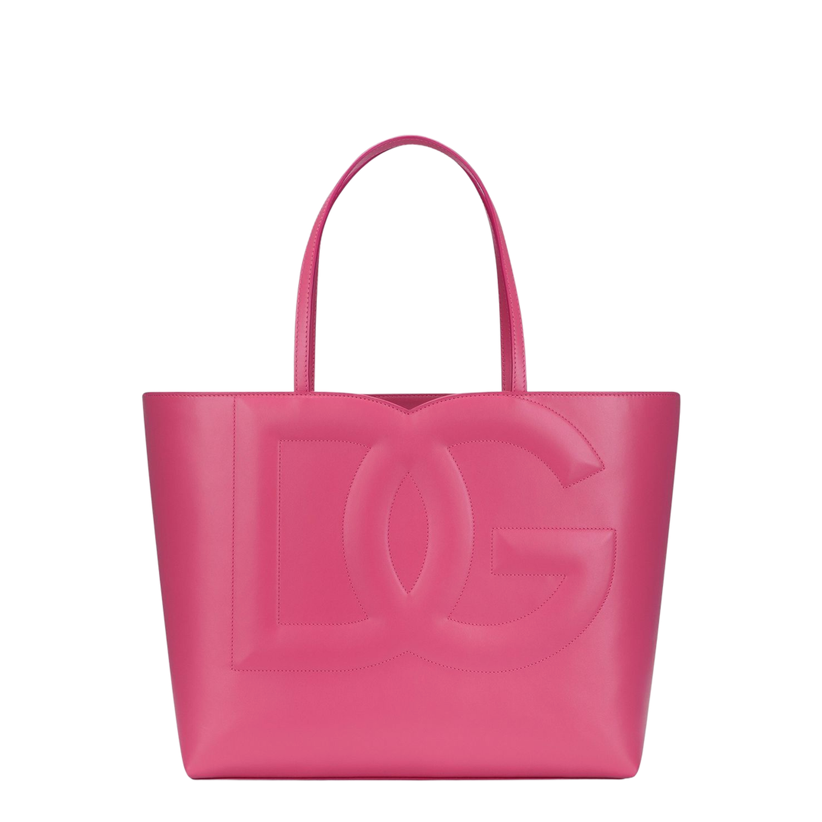 Medium Calfskin DG Logo Bag Shopper in Lilac