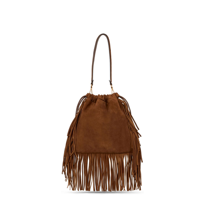 Kalispera Medium Suede Bag - Brown