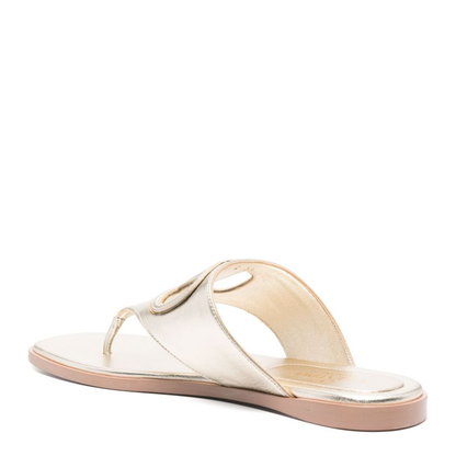 VLogo Cut-Out Leather Sandals