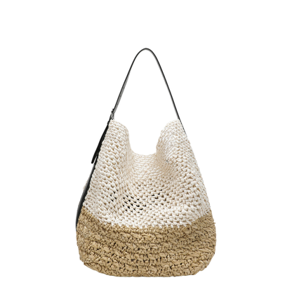 MAYFEYR - Toteme - Tote Bag With Belt Detail In Écru Raffia - 263-WAL853FB0647434