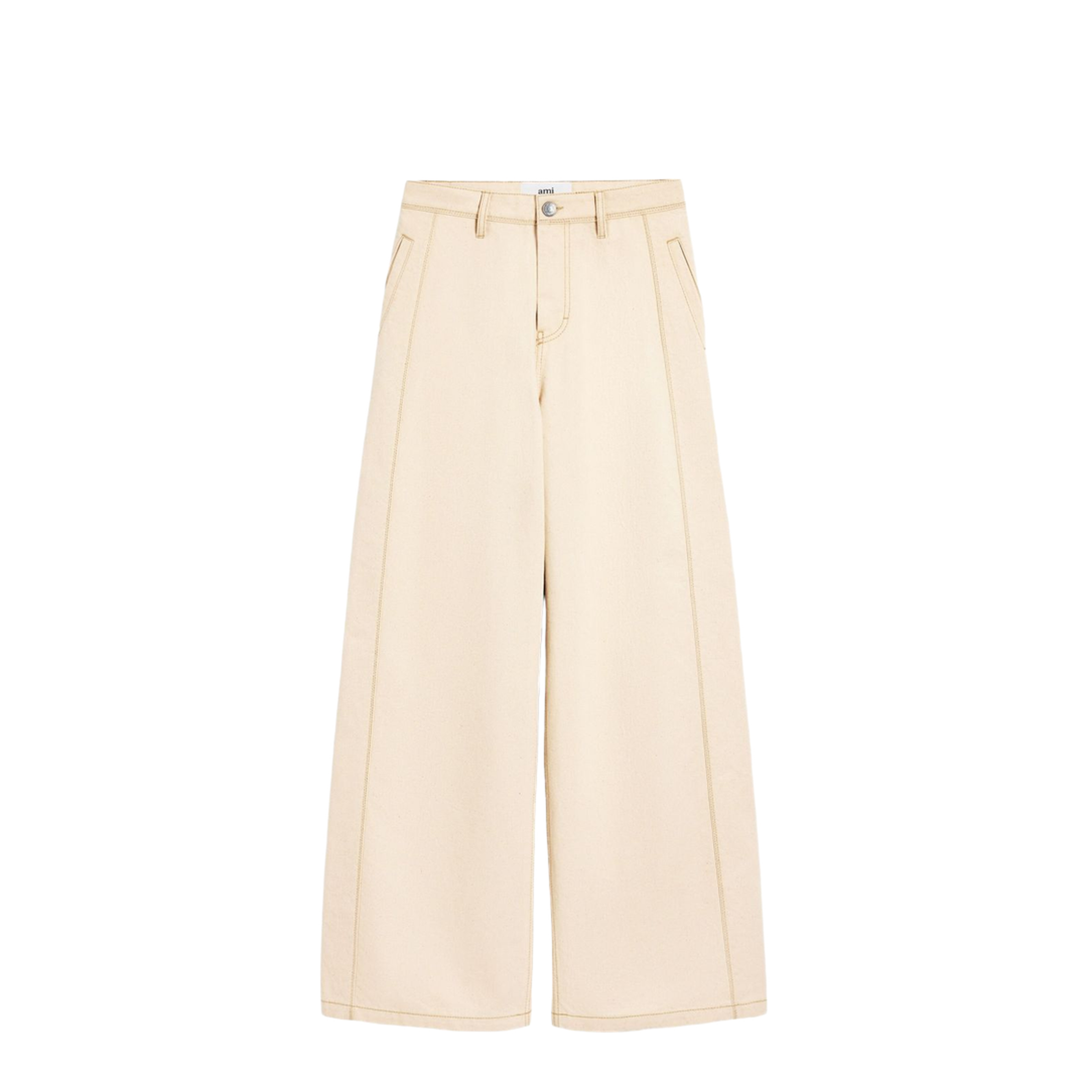 White Cotton Super Wide Fit Jeans