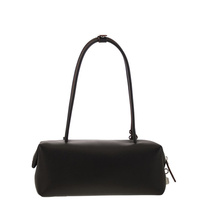 Smooth Natural Calfskin Leather Horizontal Satchel