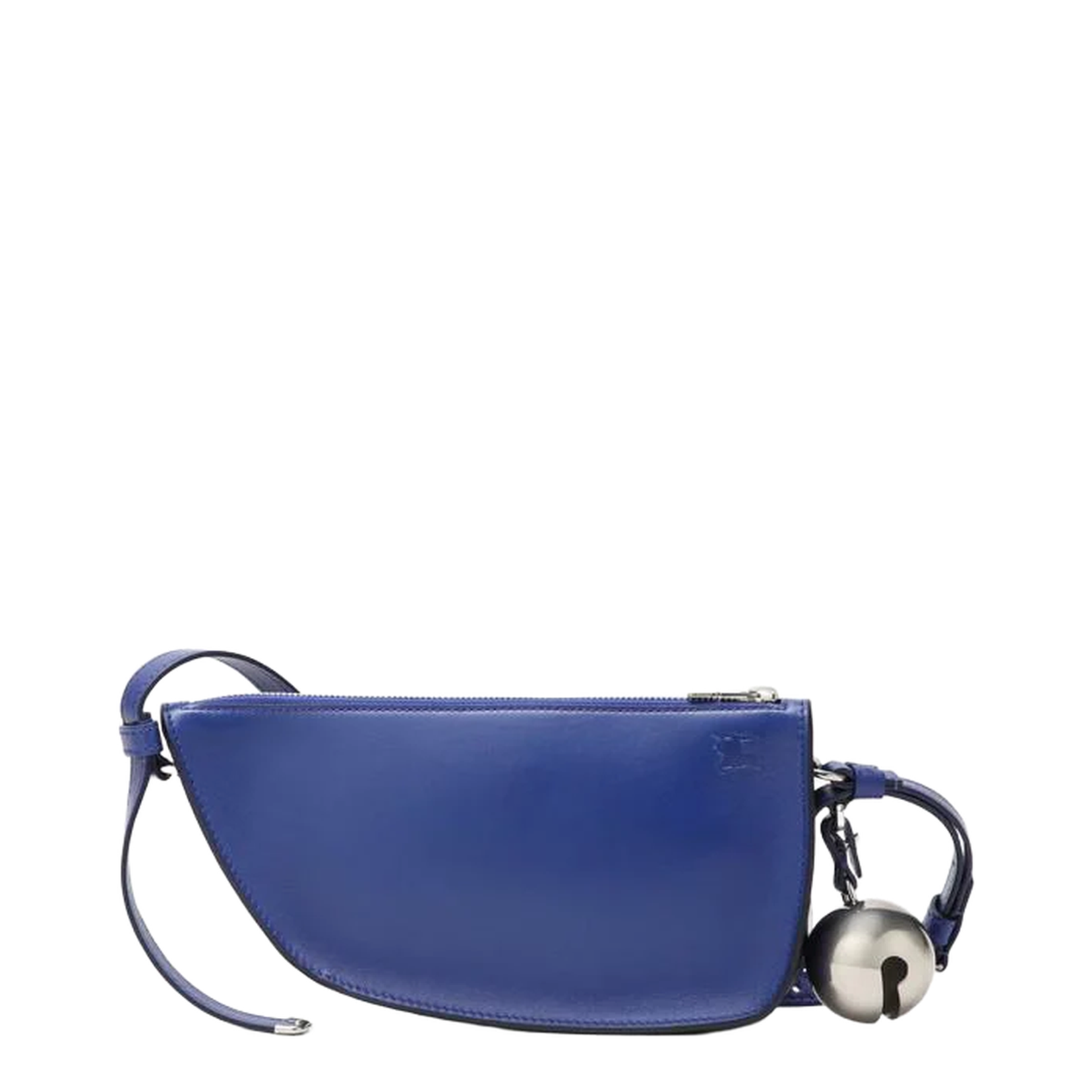 Medium Shield Blue Leather Bag