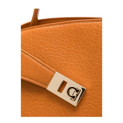 Single Handle Design with Gold Gancini Buckle