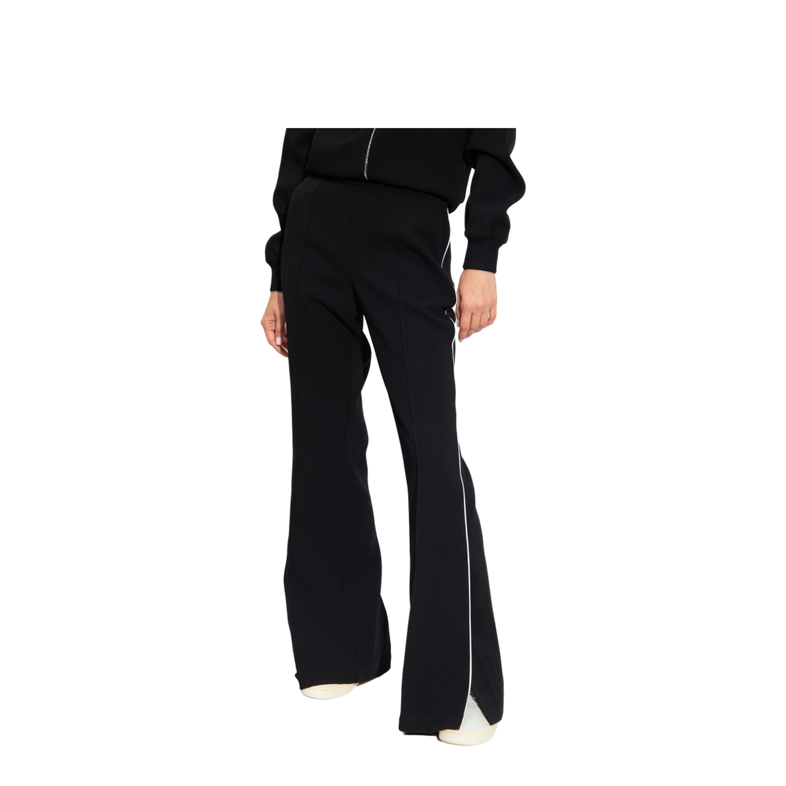 Black Pleat-Front Pants