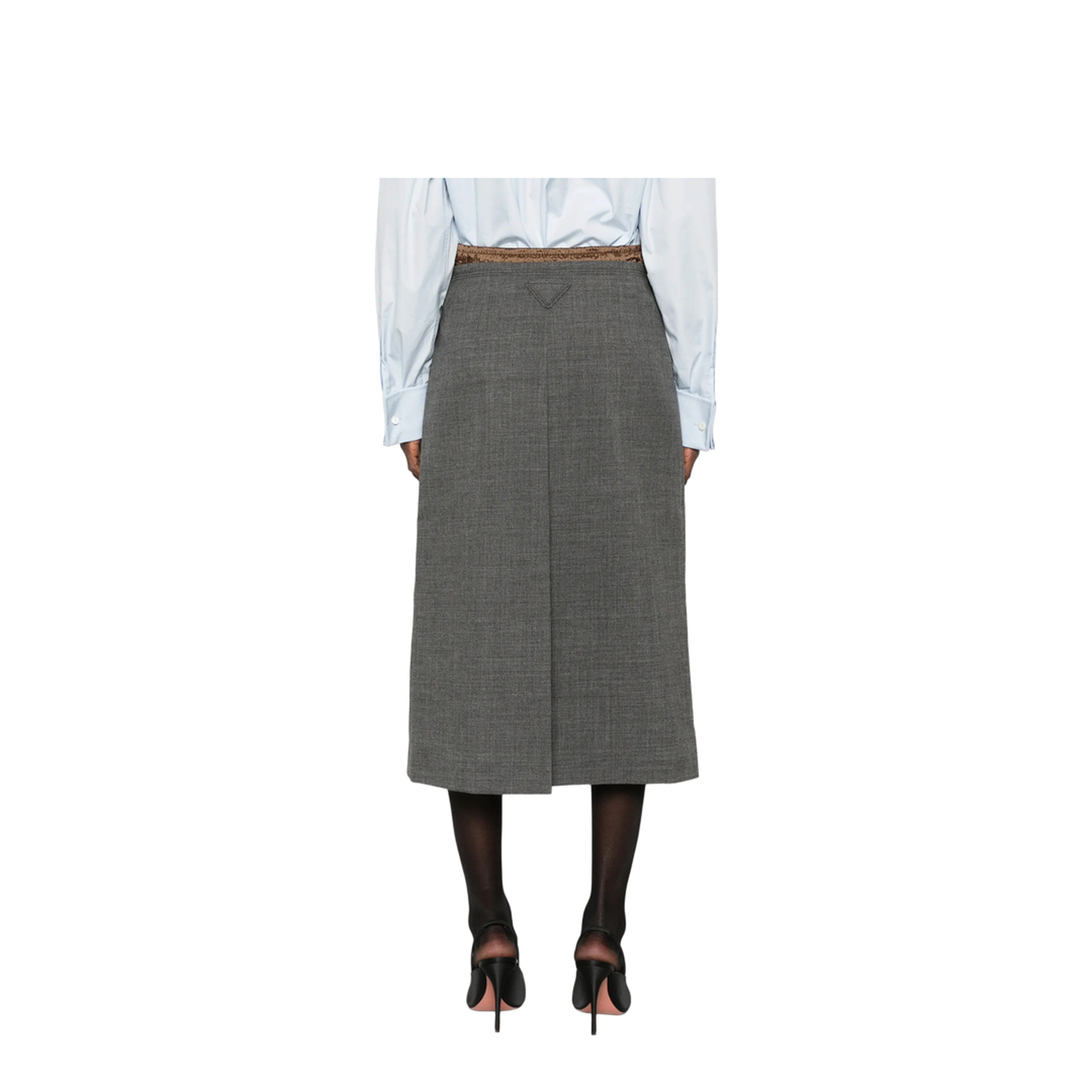 MAYFEYR - Prada - Pleated Wool Midi Skirt - P10A8SOOO6011