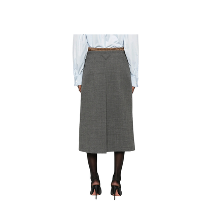 MAYFEYR - Prada - Pleated Wool Midi Skirt - P10A8SOOO6011