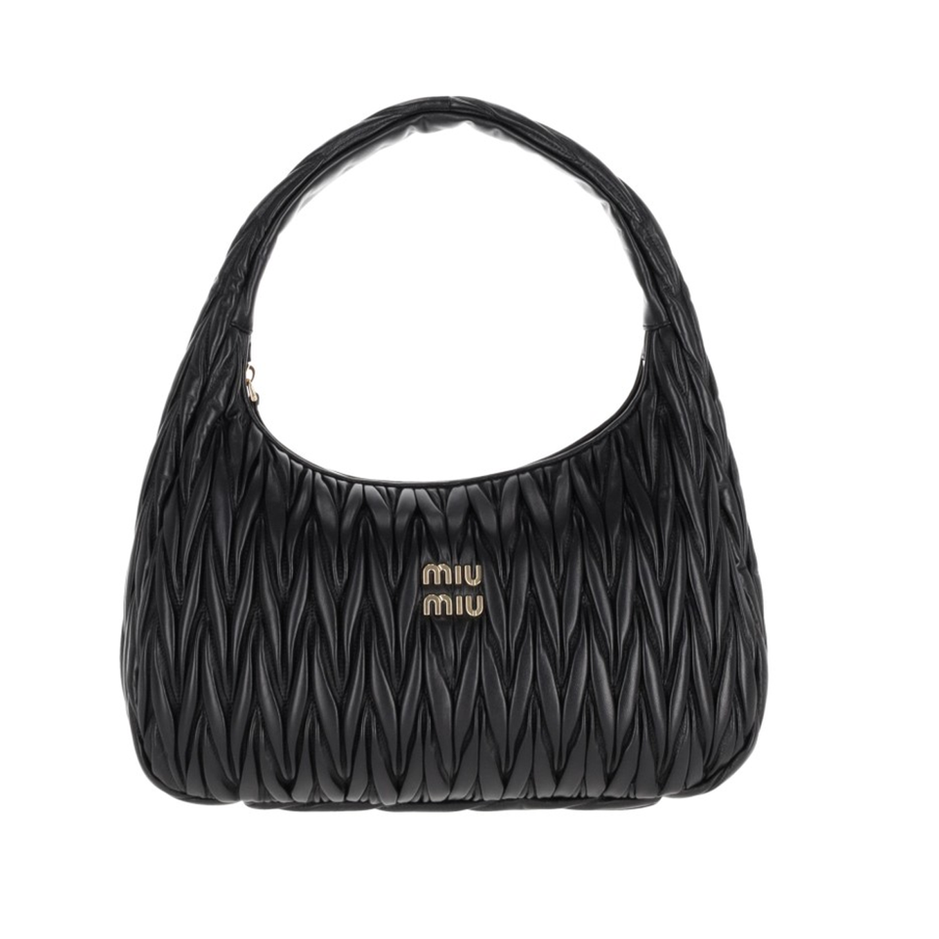 Black Wander Matelasse Shoulder Bag