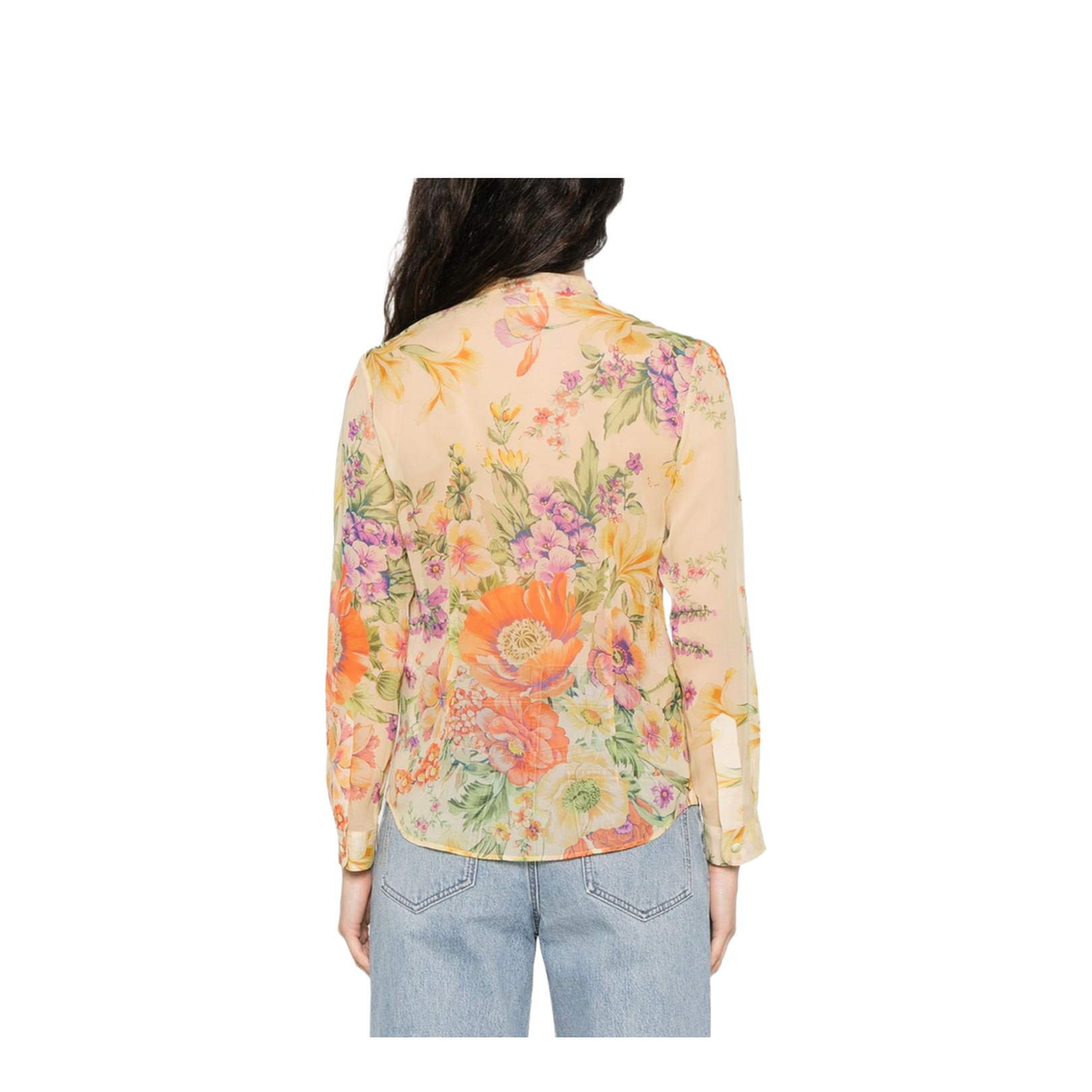 Printed Silk Blouse In Multi