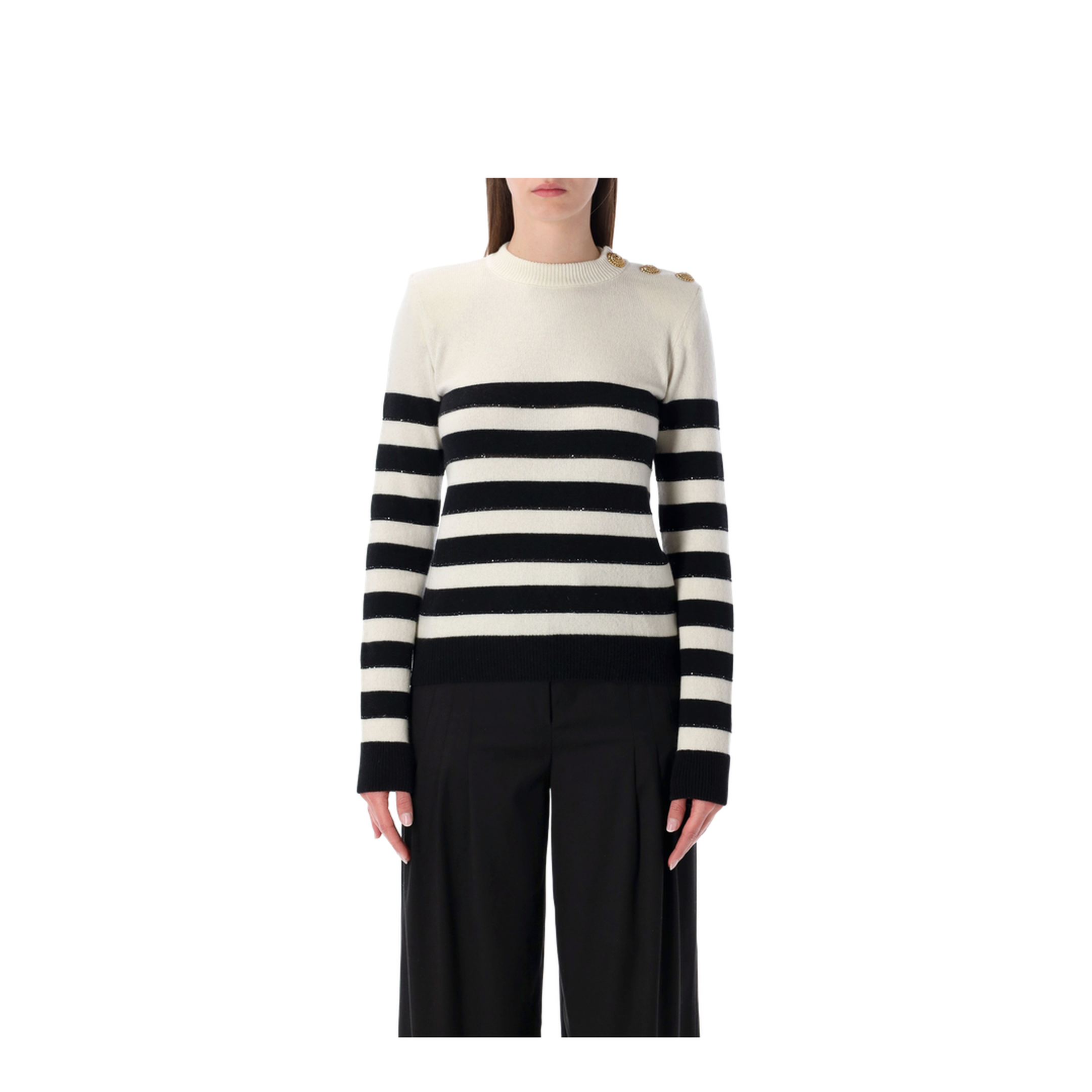 Striped Buttoned Knit