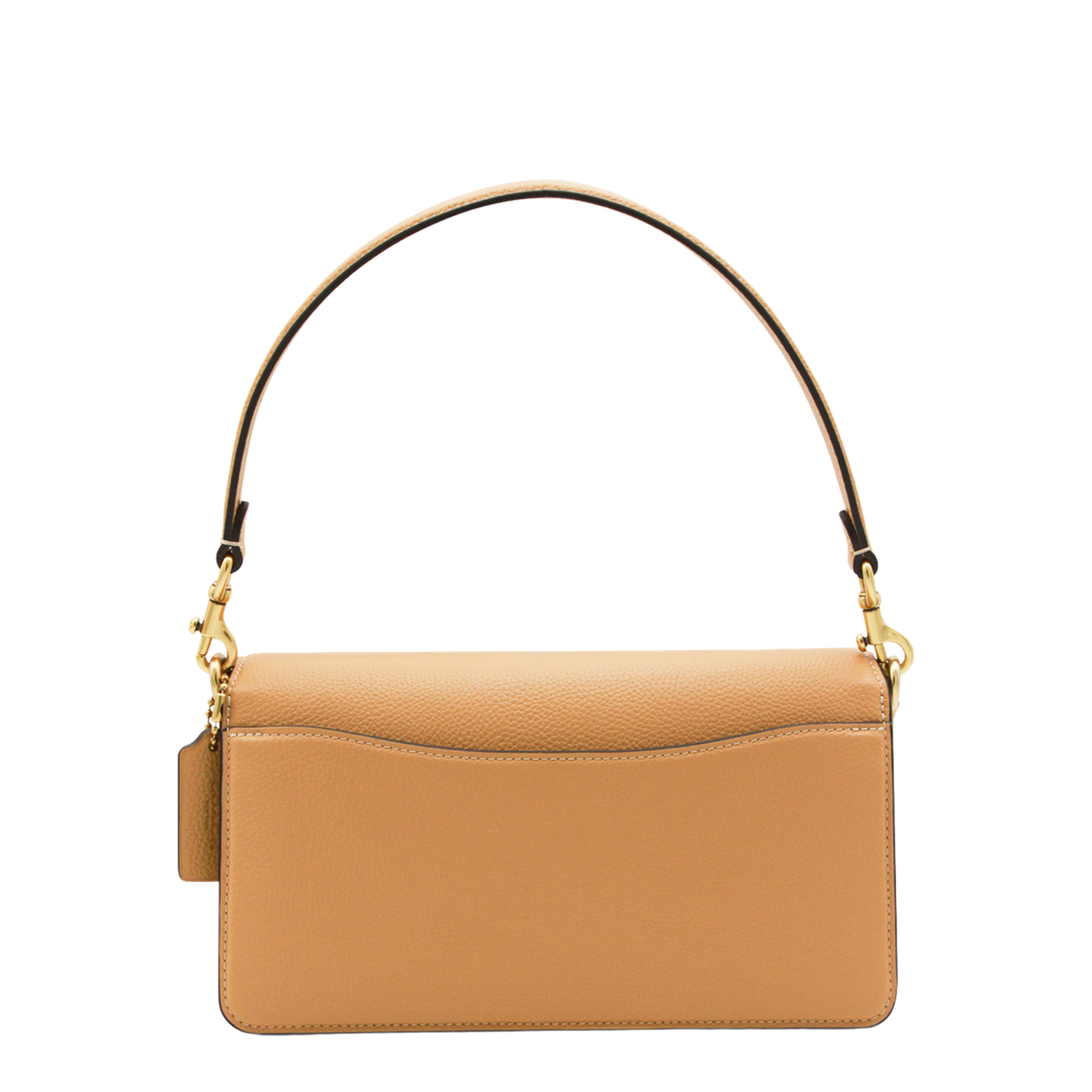 Tabby 26 Polished Pebble Leather Shoulder Bag - Brass/Biscuit