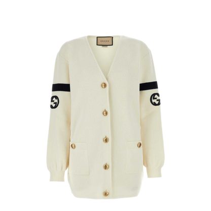 MAYFEYR - Gucci - Ivory Wool Blend Cardigan - 773122XKDWO9209