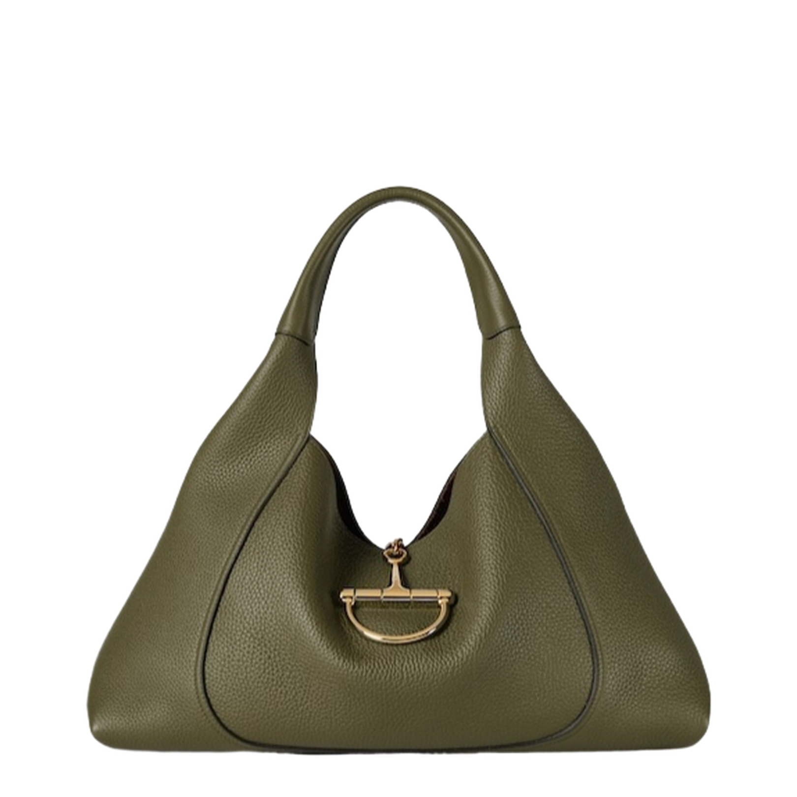 Softbit Maxi Shoulder Bag in Forest Green Leather