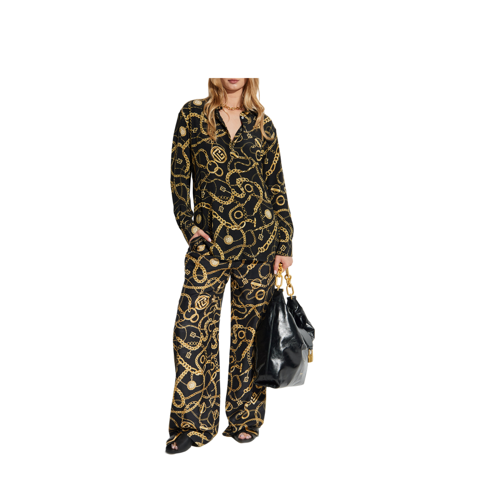 Silk Trousers with Print