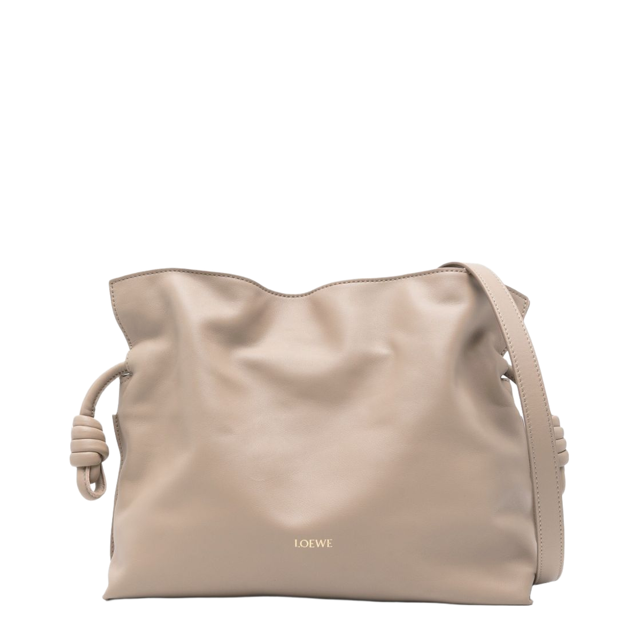 Flamenco Medium Calfskin Clutch Bag - Beige