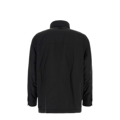 MAYFEYR - Ferragamo - Black Wool Blend Padded Jacket - 144852785752NERNERWHIMUL