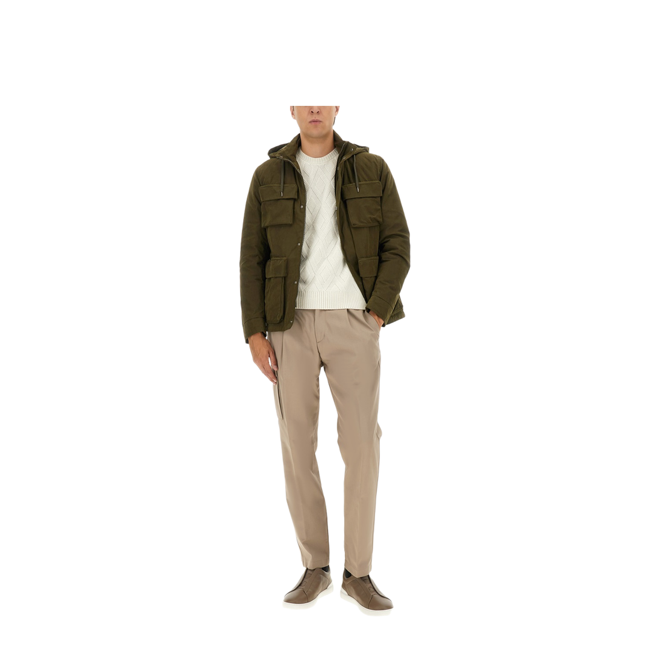 Waxed Cotton Short Parka