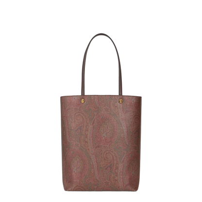 Paisley Print Open Top Tote Bag