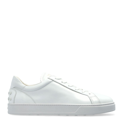 White Front Lace-Up Fastening Round Toe Flat Sole