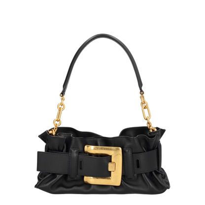 Shoulder Bag Leather Black
