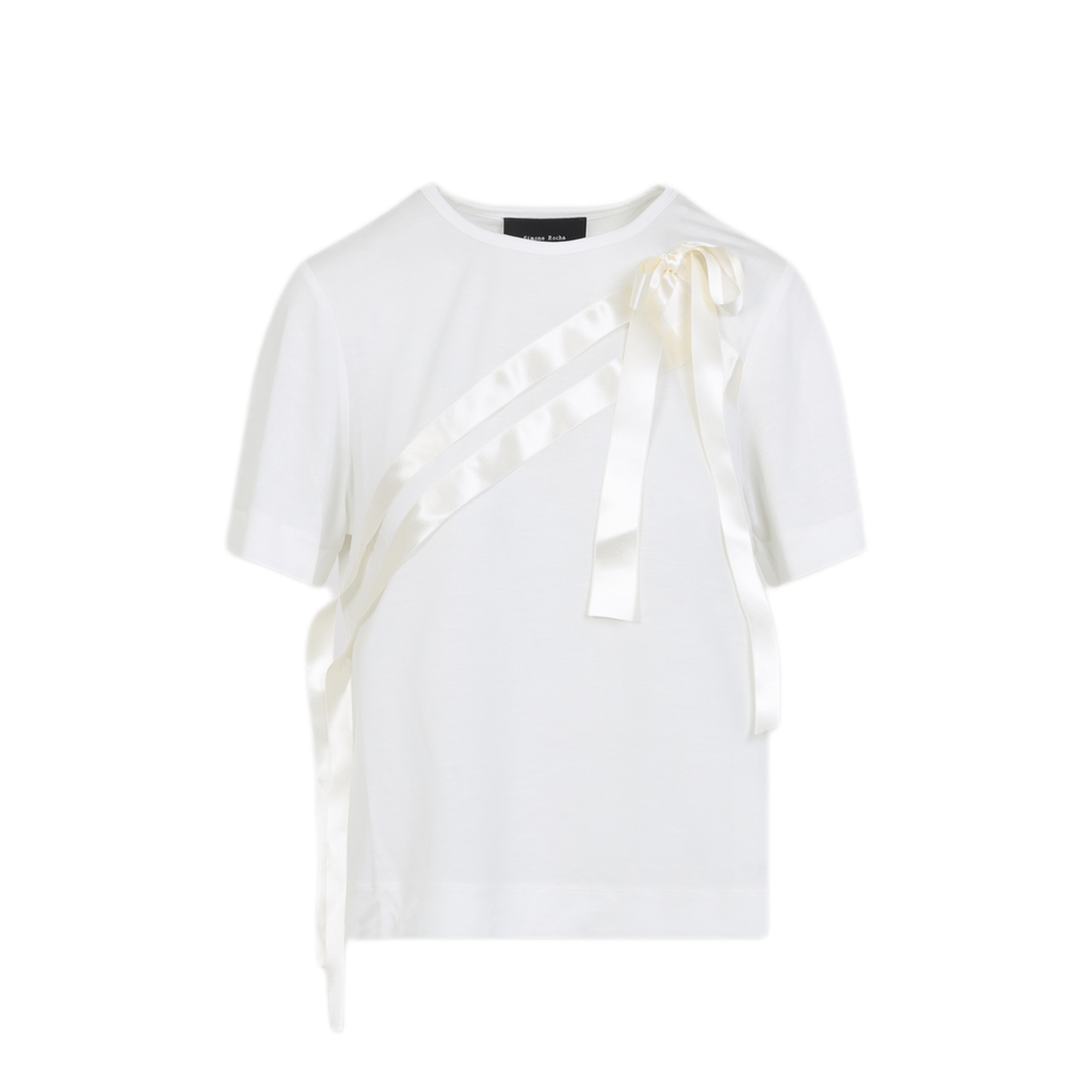 MAYFEYR - Simone Rocha - Bow Sash Easy T-Shirt - 54530571IVORY