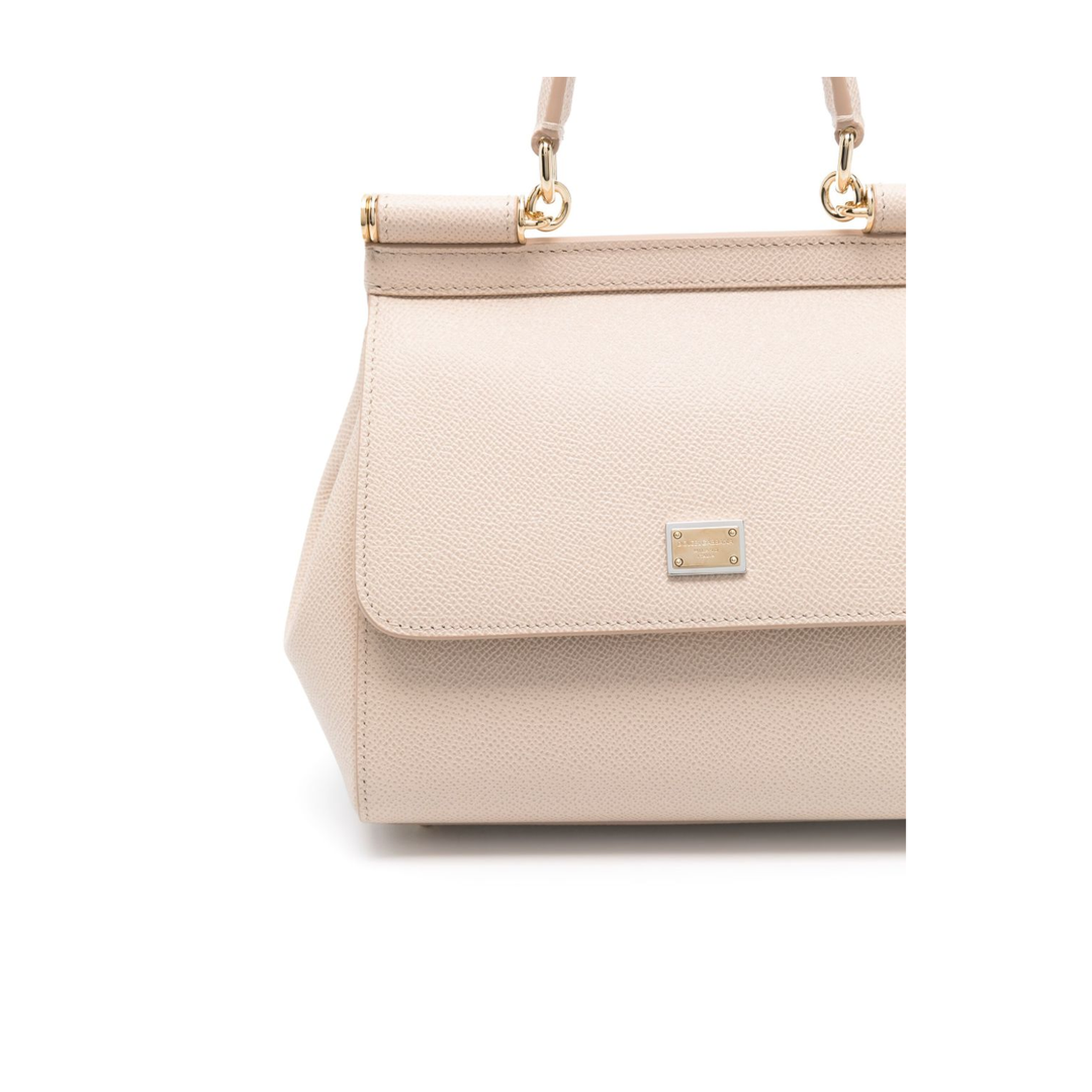 Sicily Medium Calfskin Top-Handle Bag - Powder
