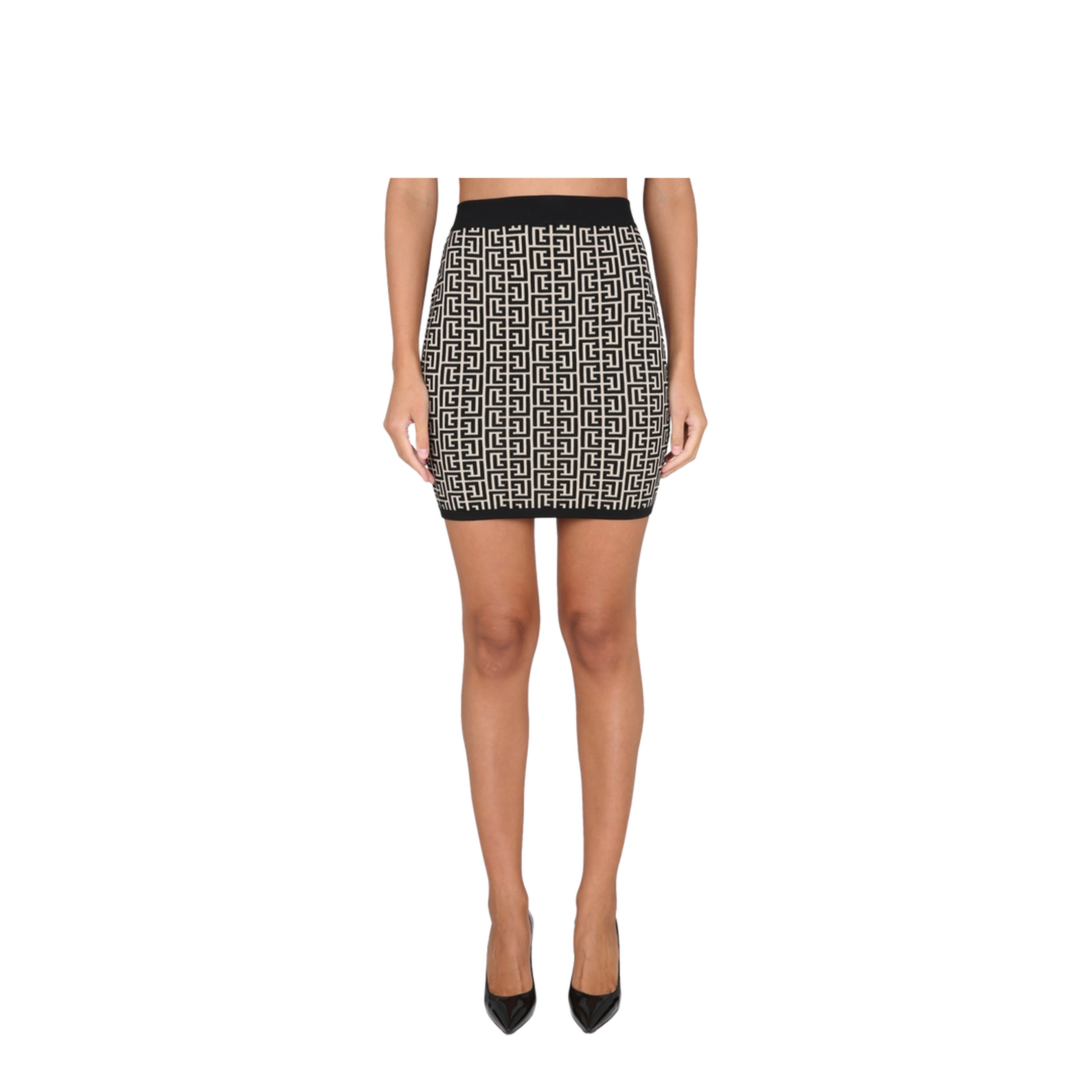 Monogram Jacquard Knit Skirt