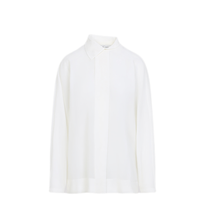 MAYFEYR - CARVEN - Asymmetrical Collar White Cotton Shirt - 6261K21007N002
