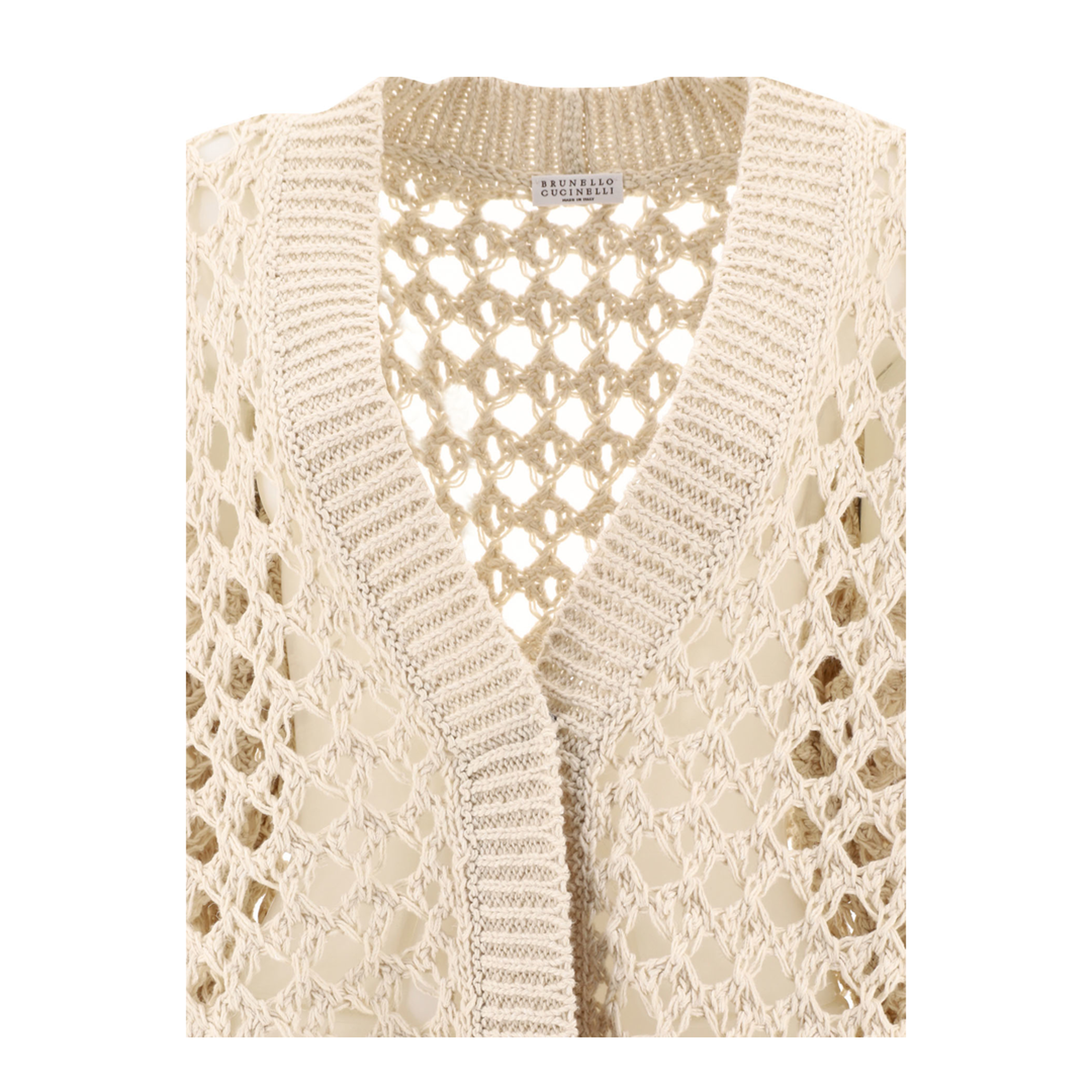 Juta and Cotton Mesh Cardigan