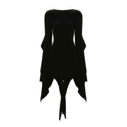 Asymmetric Mini Dress - Black