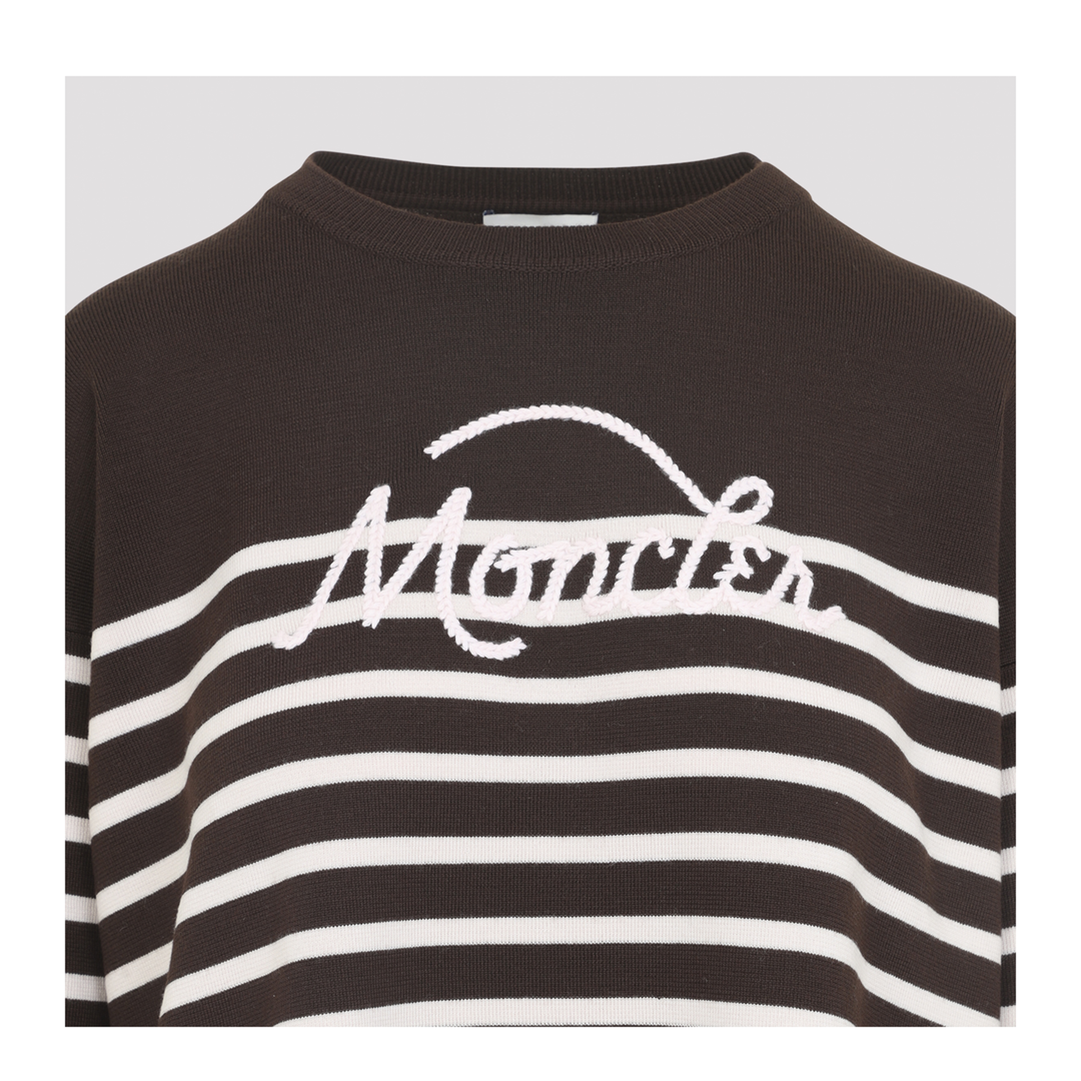 MAYFEYR - Moncler - Striped Logo Knit Sweater - L20939C00005M1131