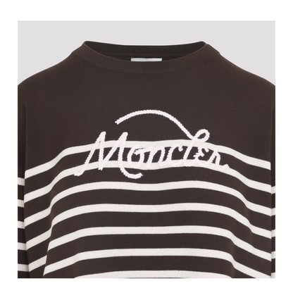 MAYFEYR - Moncler - Striped Logo Knit Sweater - L20939C00005M1131