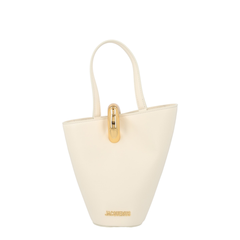 Bambola Small Calfskin Shoulder Bag - Light Ivory