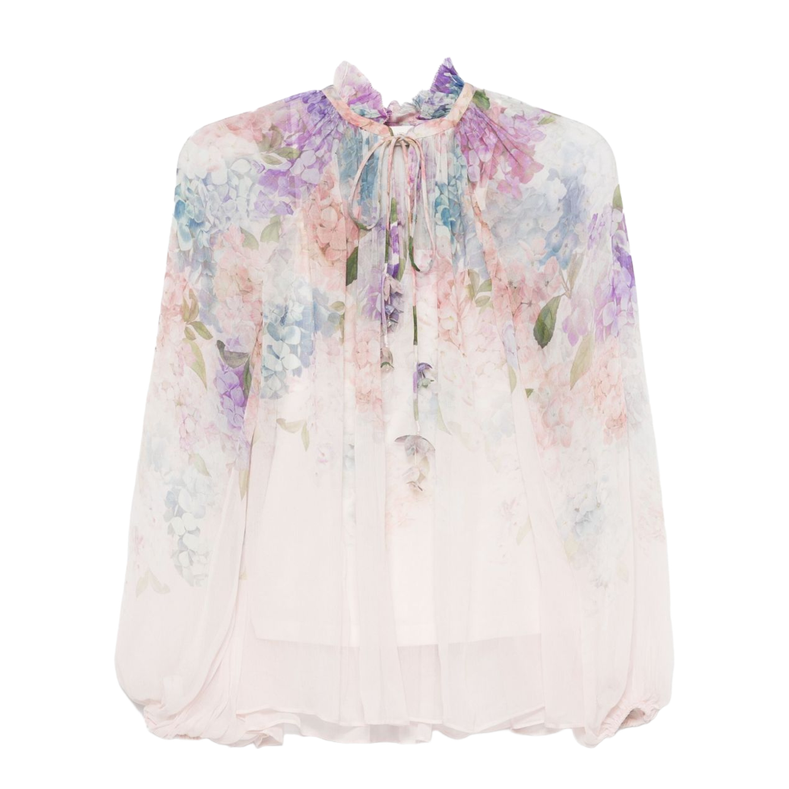 Light Pink Self-Tie Blouse