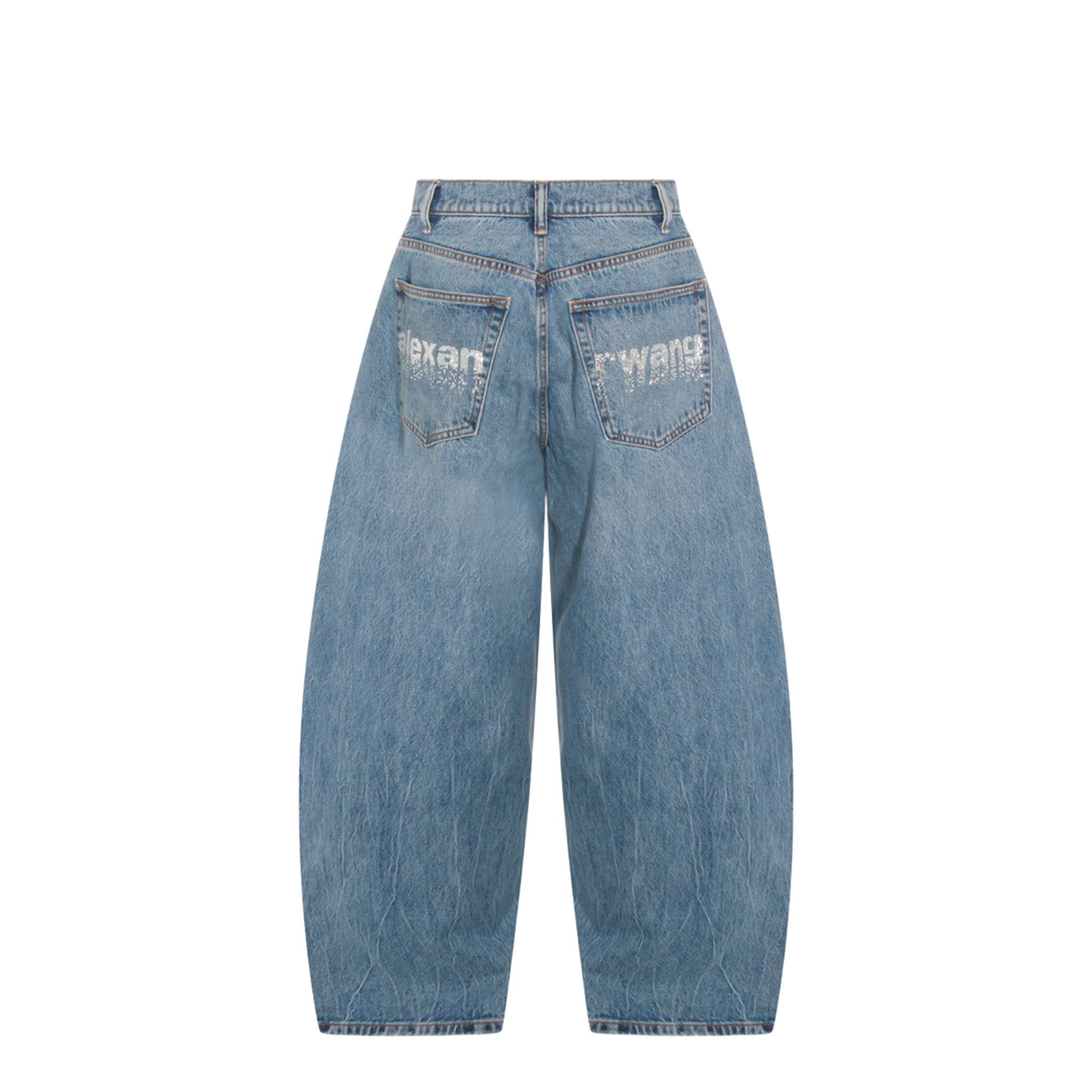 MAYFEYR - Alexander Wang - Blow Up Jeans With Logo In Strass - 4DC1264111486